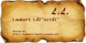 Laubert László névjegykártya